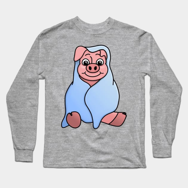 Pig in a Blanket, too cute to eat. Long Sleeve T-Shirt by AlmightyClaire